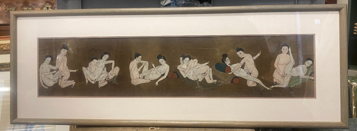 Japon - Peinture érotique - Scènes Du Kamasutra - XX ème