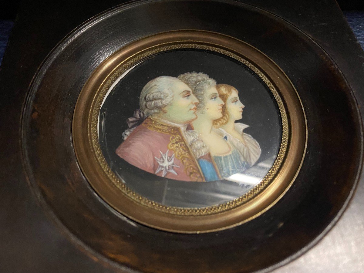 Painted Miniature, Kings Of France: Louis XVI, Henry Iv, Louis XVII-photo-3