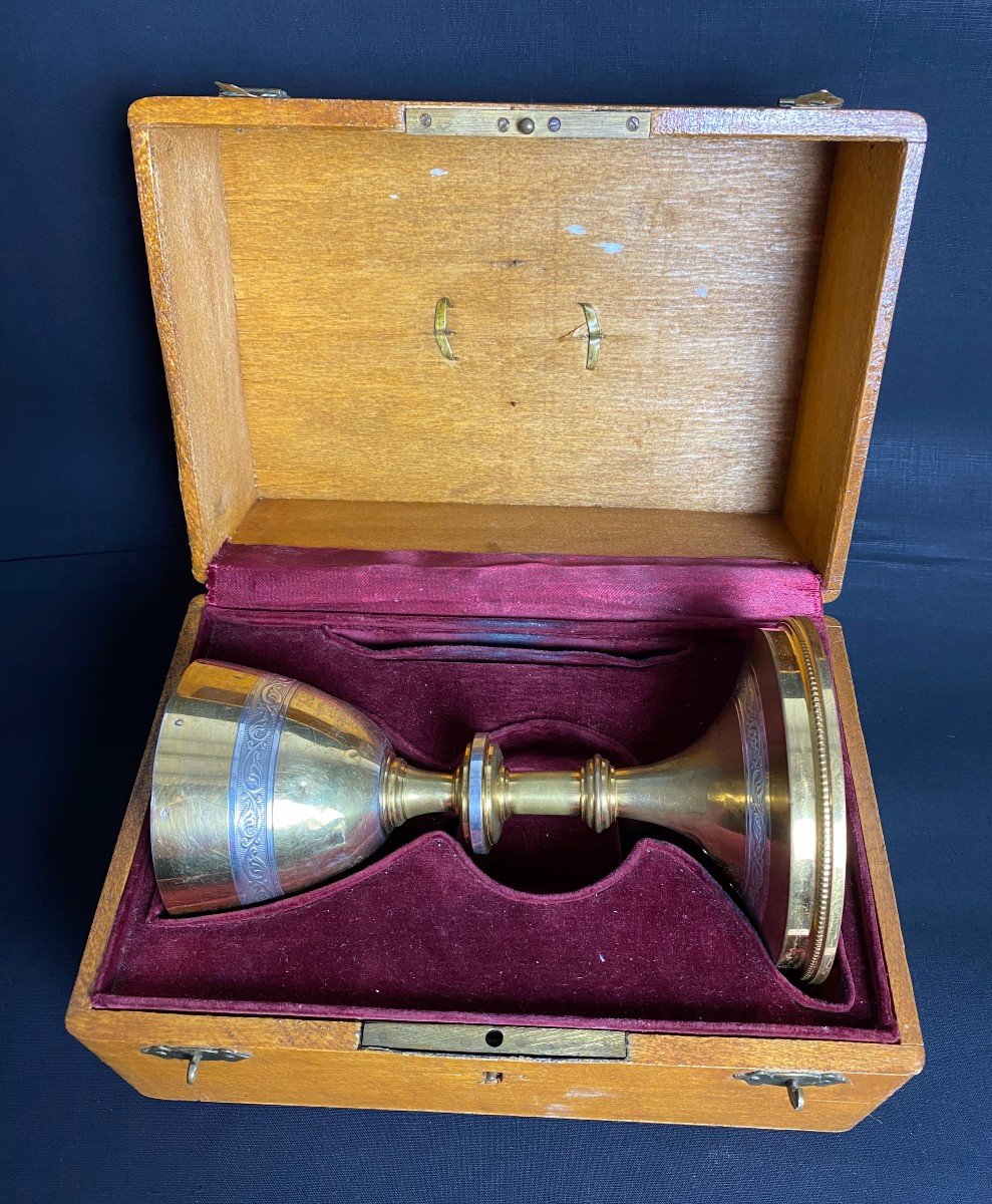 Silver Chalice In Its 19th Century Box-photo-2