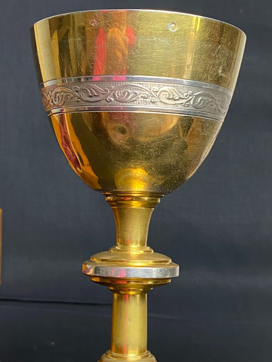 Silver Chalice In Its 19th Century Box-photo-7
