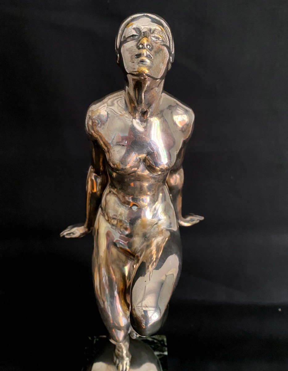 Sculptue Bronze Art Déco " La Danseuse" Par Emile Leroy- 20 Ième -photo-1