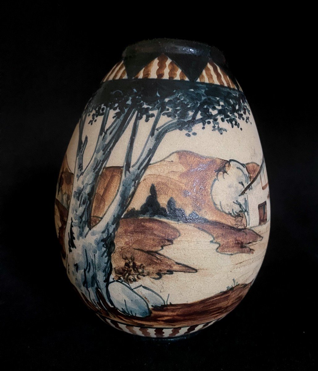 Ciboure Stoneware Vase - Art Deco - Basque Country-photo-3