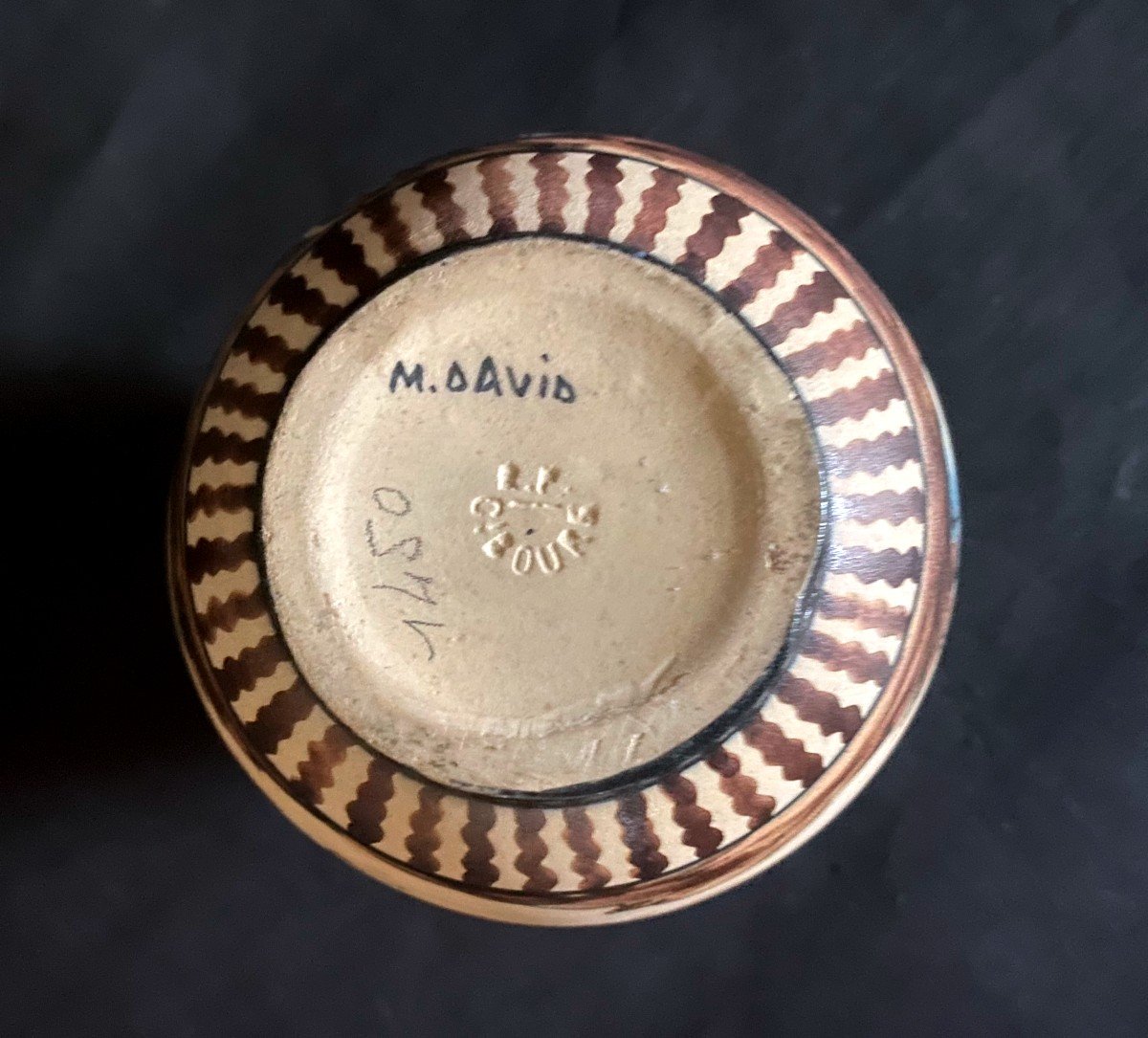 Ciboure Stoneware Vase - Art Deco - Basque Country-photo-4