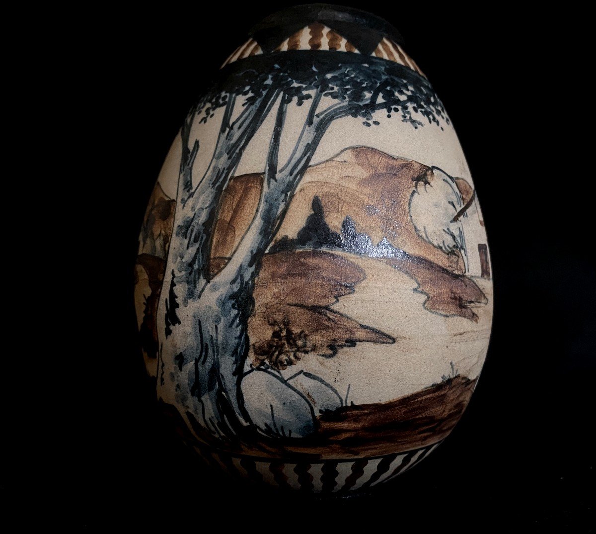 Ciboure Stoneware Vase - Art Deco - Basque Country-photo-3