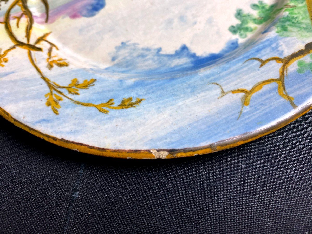Castelli - Earthenware Plate Italy - 18th-photo-1