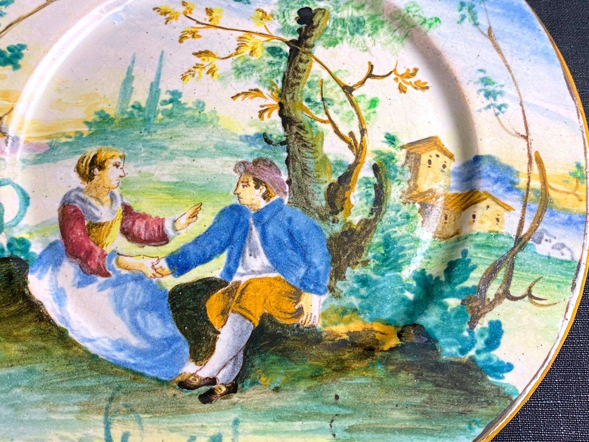 Castelli - Assiette En Faïence Italie - 18 Ième -photo-3