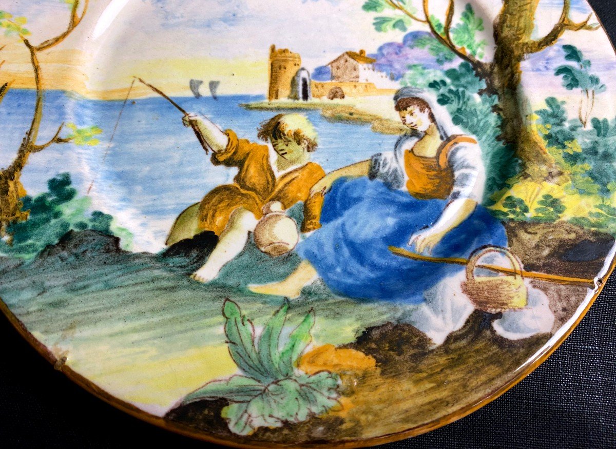 Castelli - Assiette En Faïence Italie - 18 Ième -photo-2