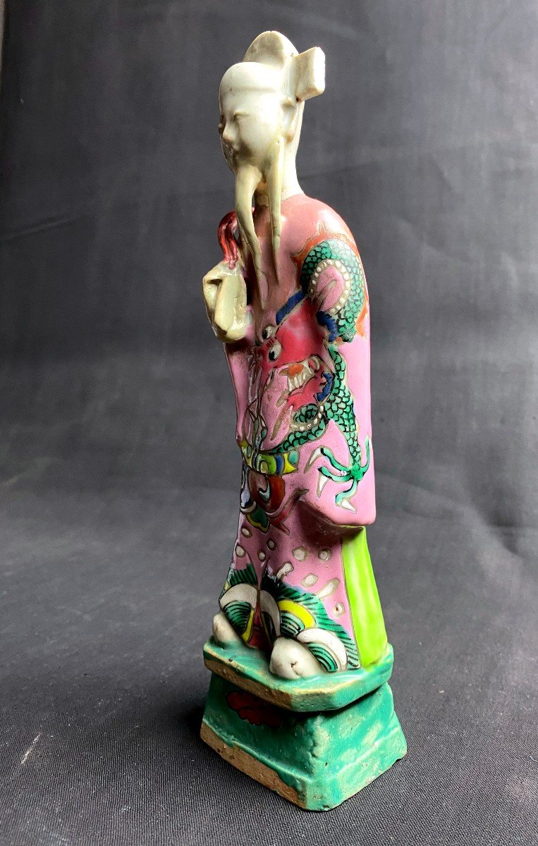 Asie - Statue Porcelaine- Sage Du Tao - Chine Fin 18 Ième -photo-4