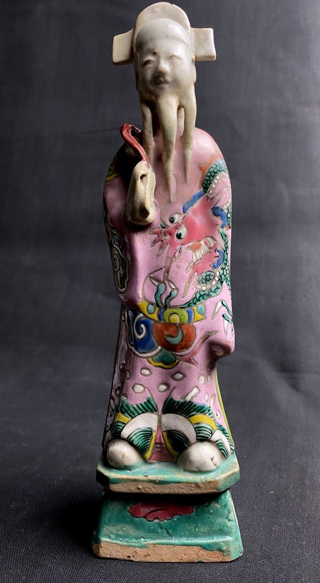 Asie - Statue Porcelaine- Sage Du Tao - Chine Fin 18 Ième 
