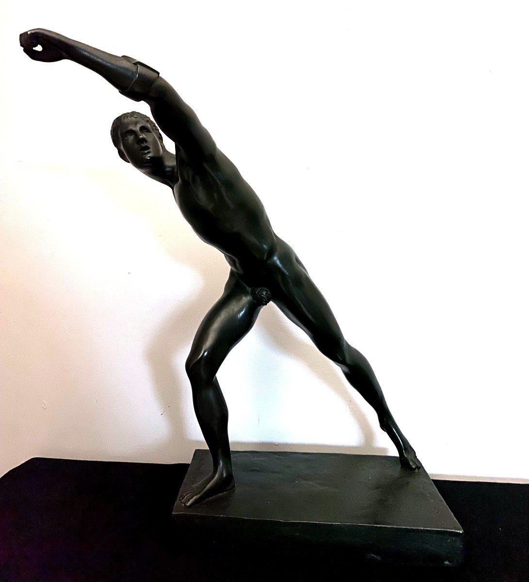 Bronze d'Après l'Antique, Le Gladiateur Borghese 20 Ième 