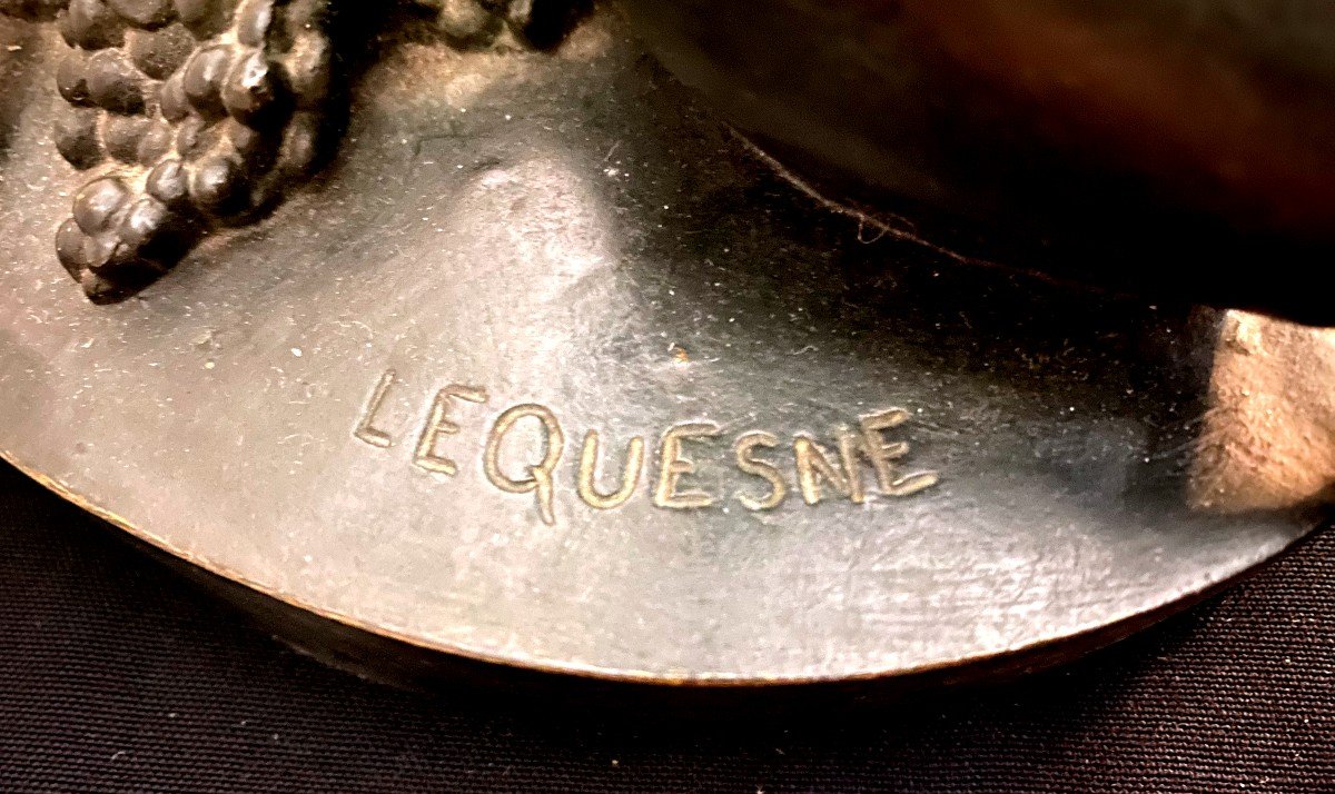 Bronze The Dancing Faun By Lequesne 20th-photo-4