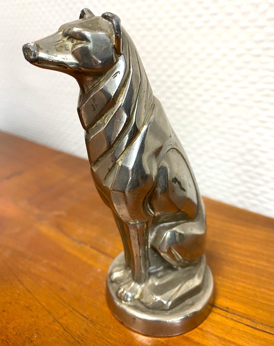 Automobile Mascot 1920 Silver Metal - Art Deco-photo-2