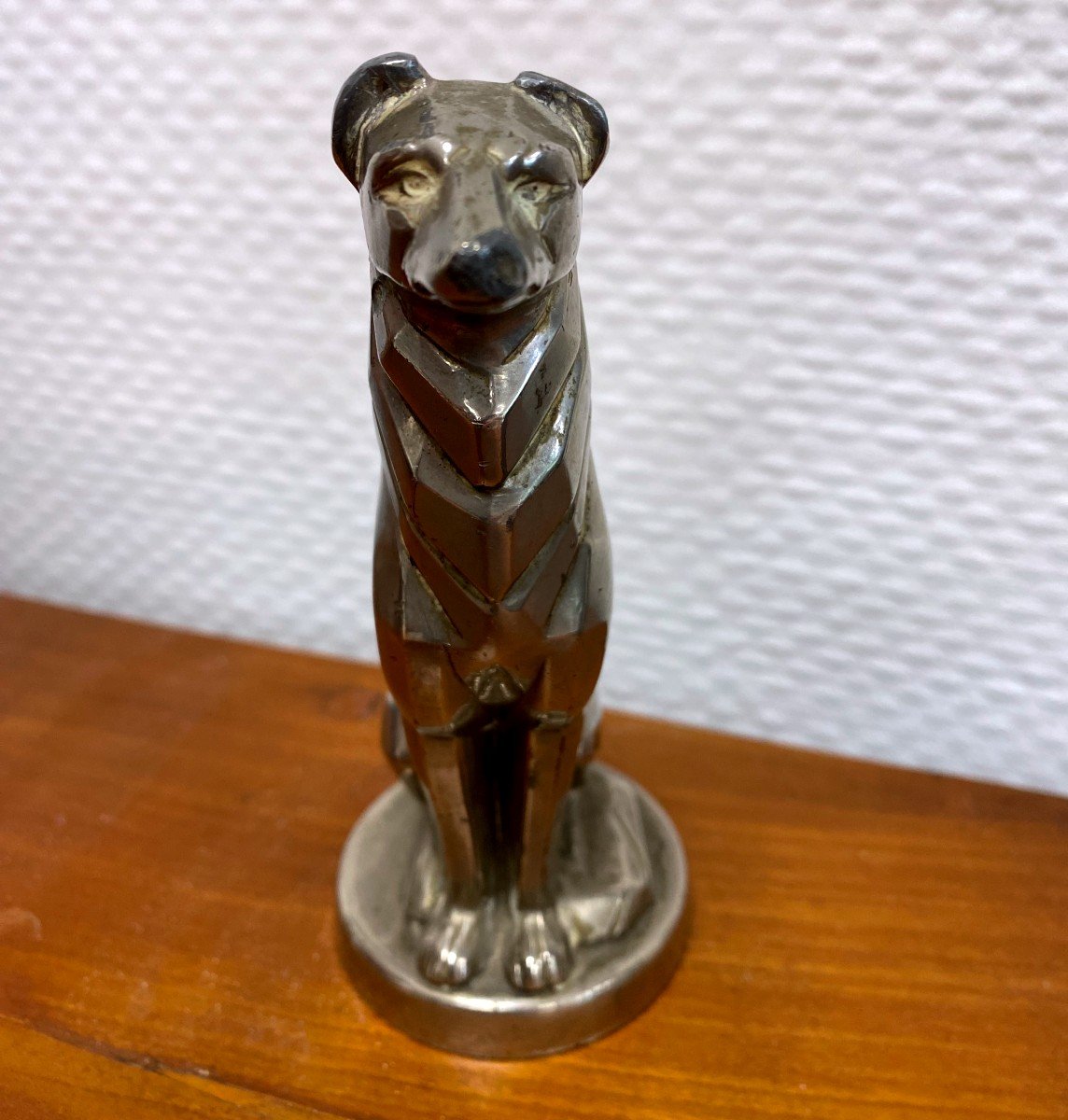 Automobile Mascot 1920 Silver Metal - Art Deco-photo-3