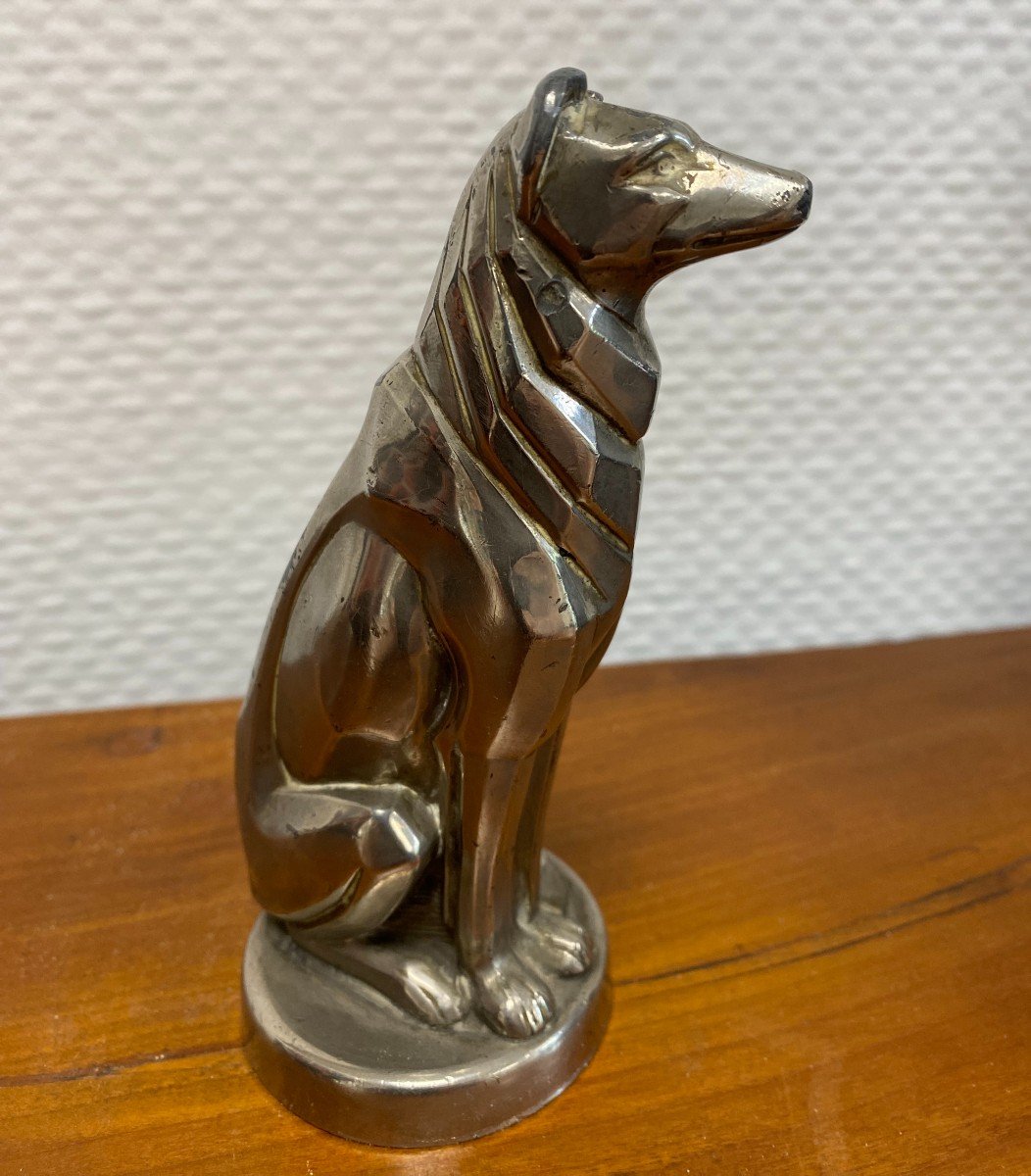 Automobile Mascot 1920 Silver Metal - Art Deco-photo-4