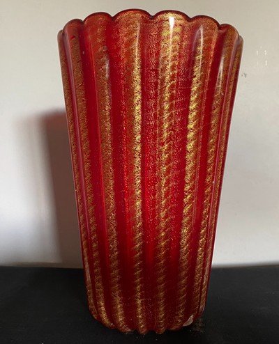 Vase Vintage De Barovier Et Toso Murano 1950-photo-2