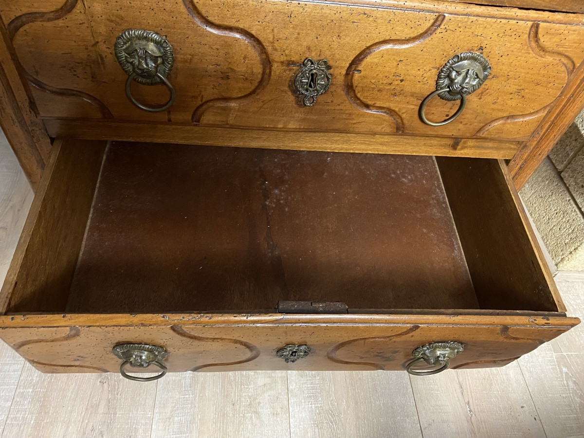 Small Parisian Louis XV Walnut Chest Of Drawers, 18th Century-photo-5