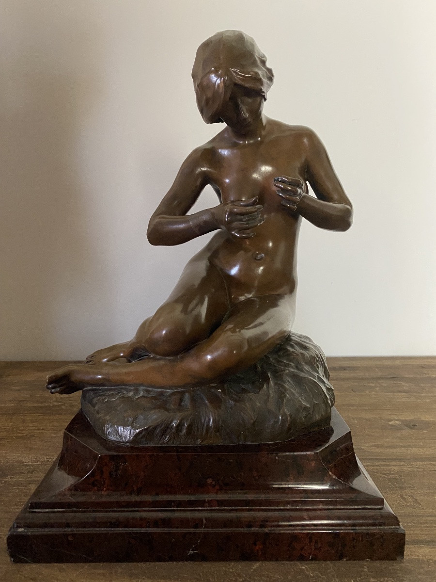 Alexandre CLERGET - Jeune Femme en bronze-photo-2