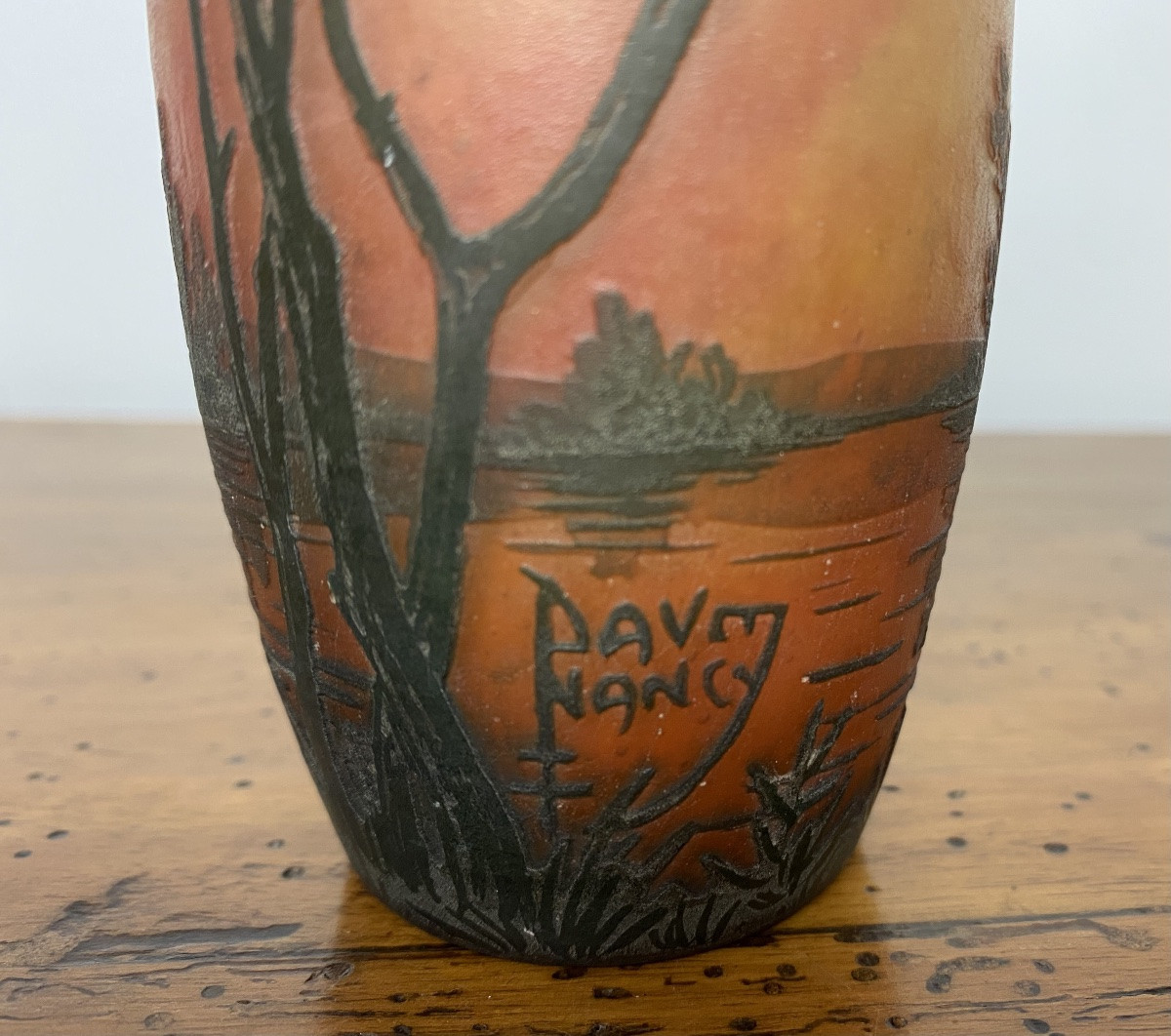 Daum - Small Vase With Vosges Decoration -photo-2