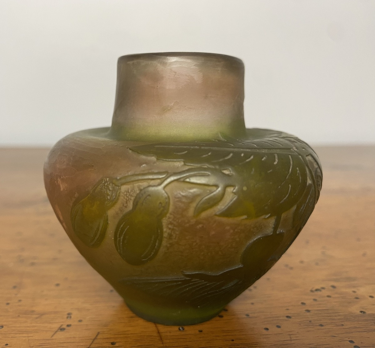 Emile Gallé-Vase à décor de clématites -photo-2