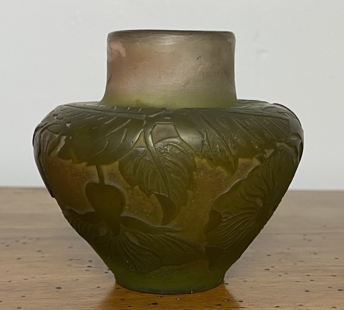 Emile Gallé-Vase à décor de clématites -photo-4