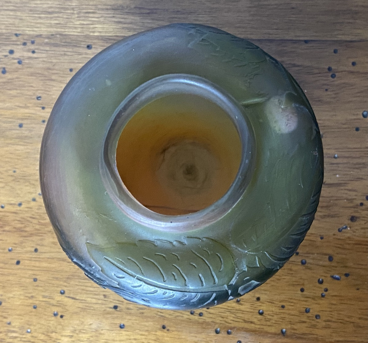 Emile Gallé-Vase à décor de clématites -photo-4