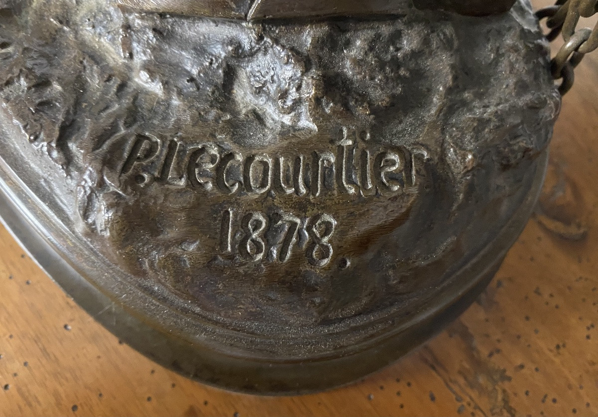 Lecourtier Bronze “beware Of The Dog”-photo-3