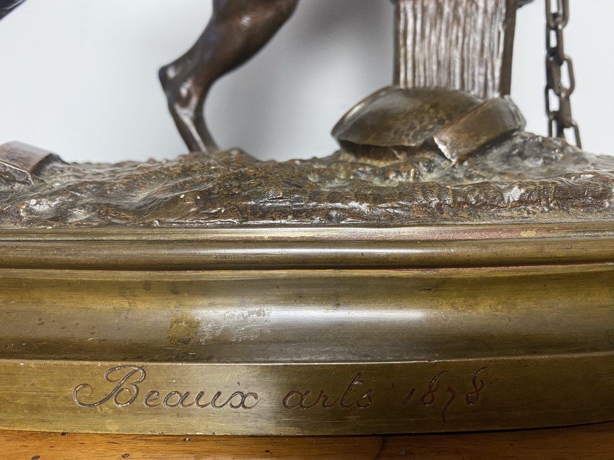 Lecourtier Bronze “beware Of The Dog”-photo-1