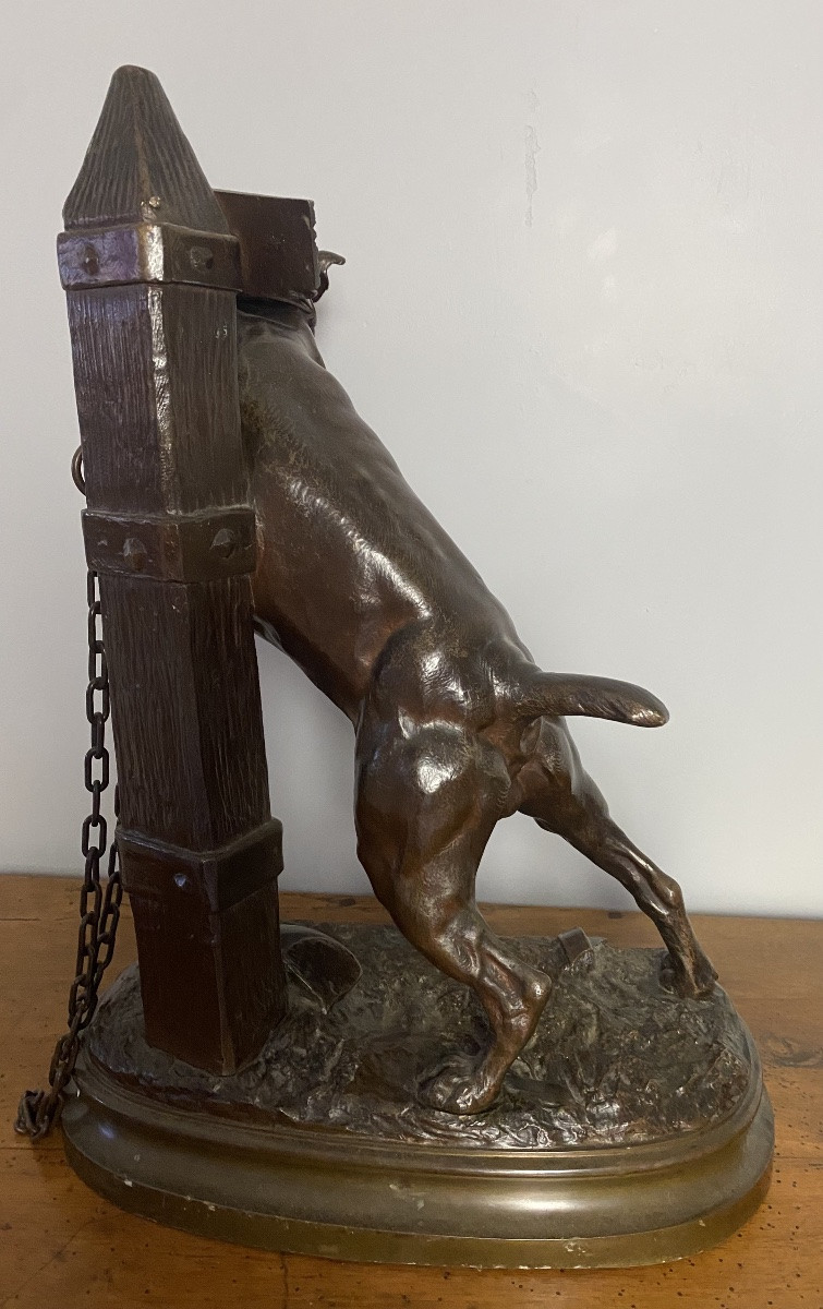 Lecourtier Bronze “beware Of The Dog”-photo-4