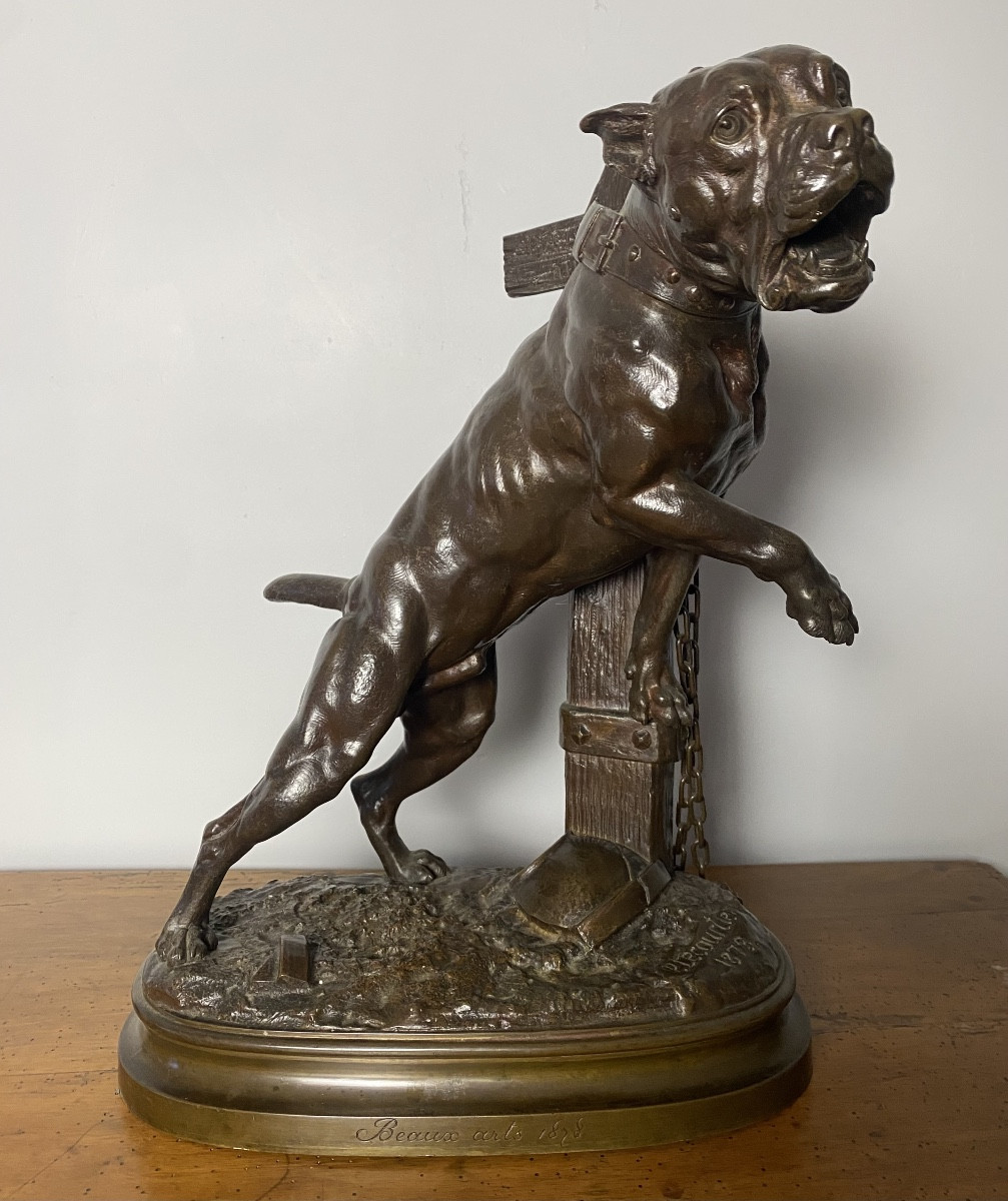 Lecourtier Bronze “beware Of The Dog”