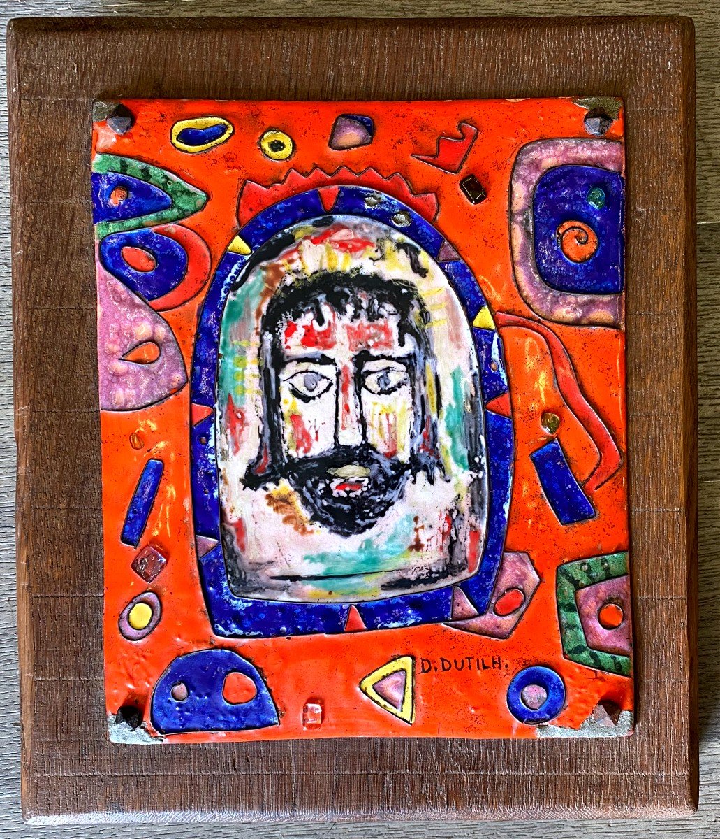 Icône émaillée Avec Incrustations- XX Ième