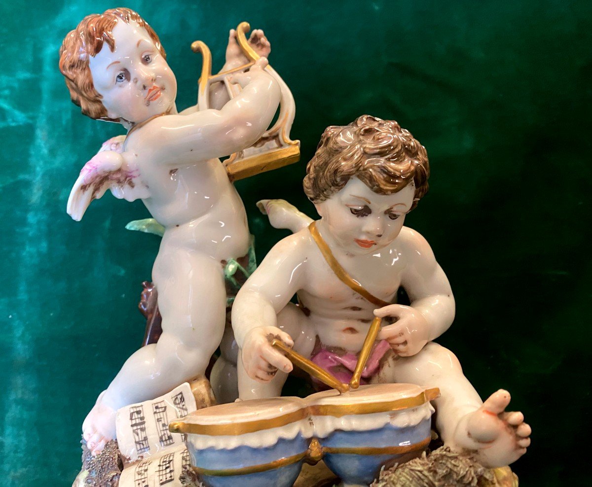 Genuine Algora Porcelain Angels Playing Music-photo-3