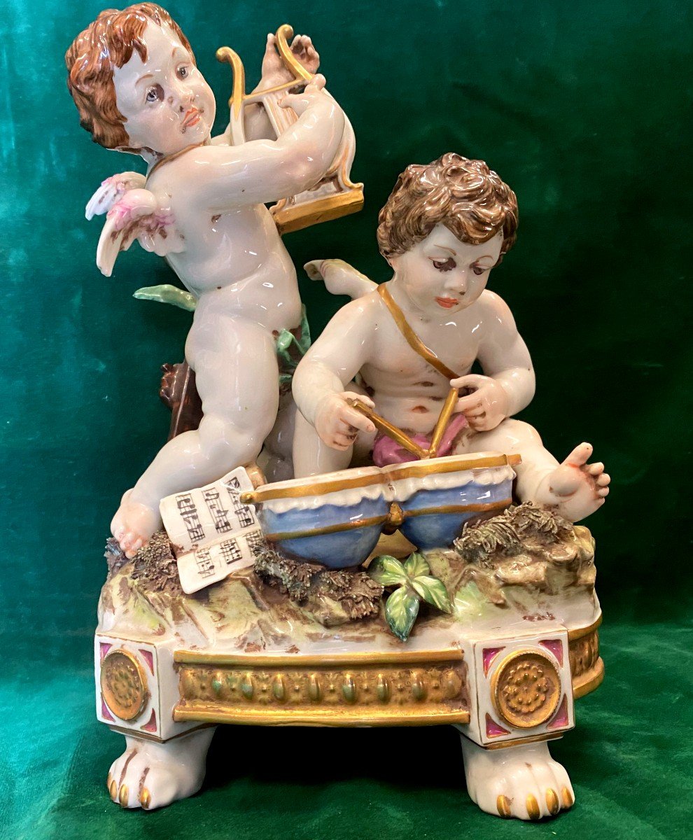 Genuine Algora Porcelain Angels Playing Music
