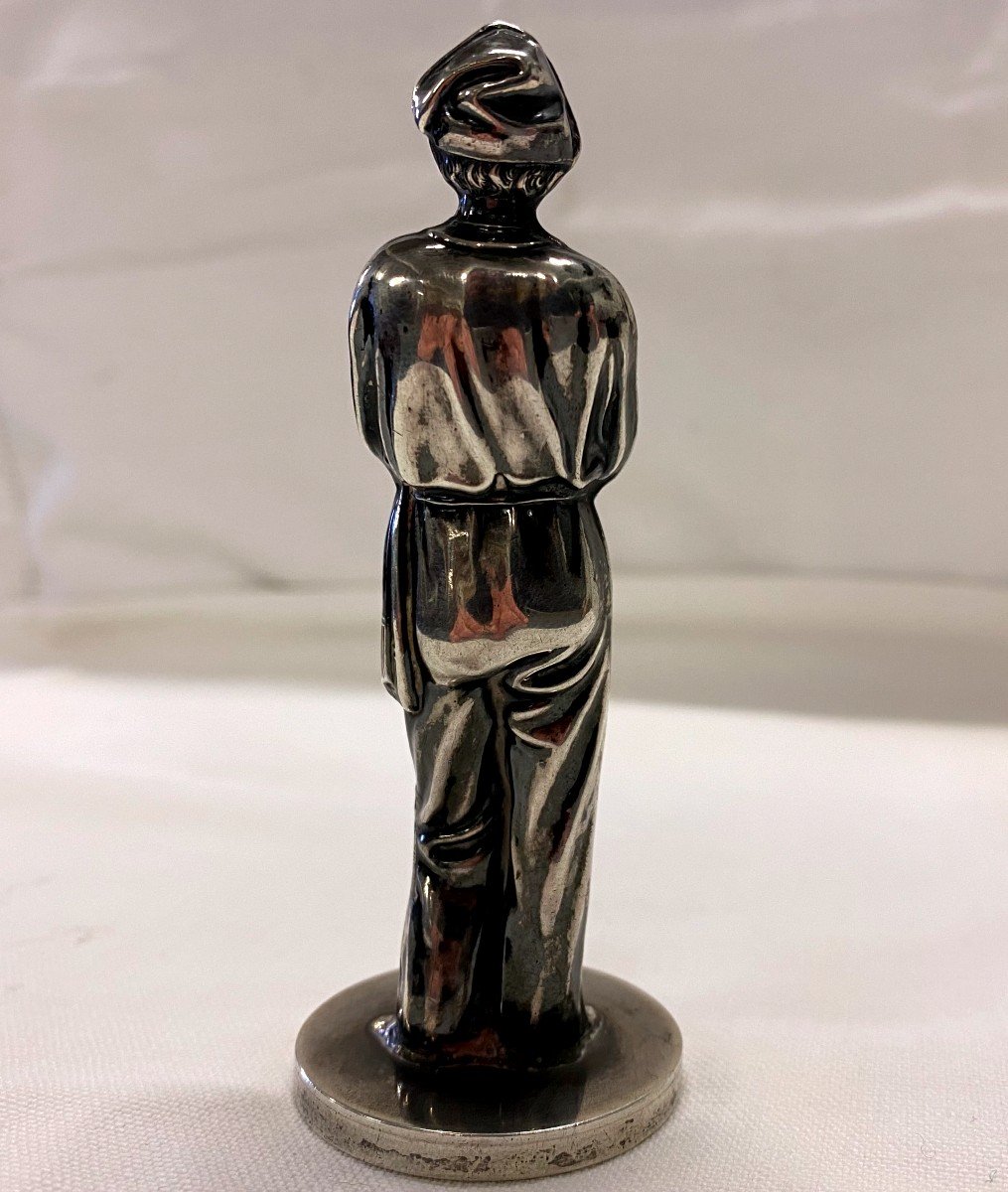 Marine Character In Sterling Silver - Early 20th Century-photo-4