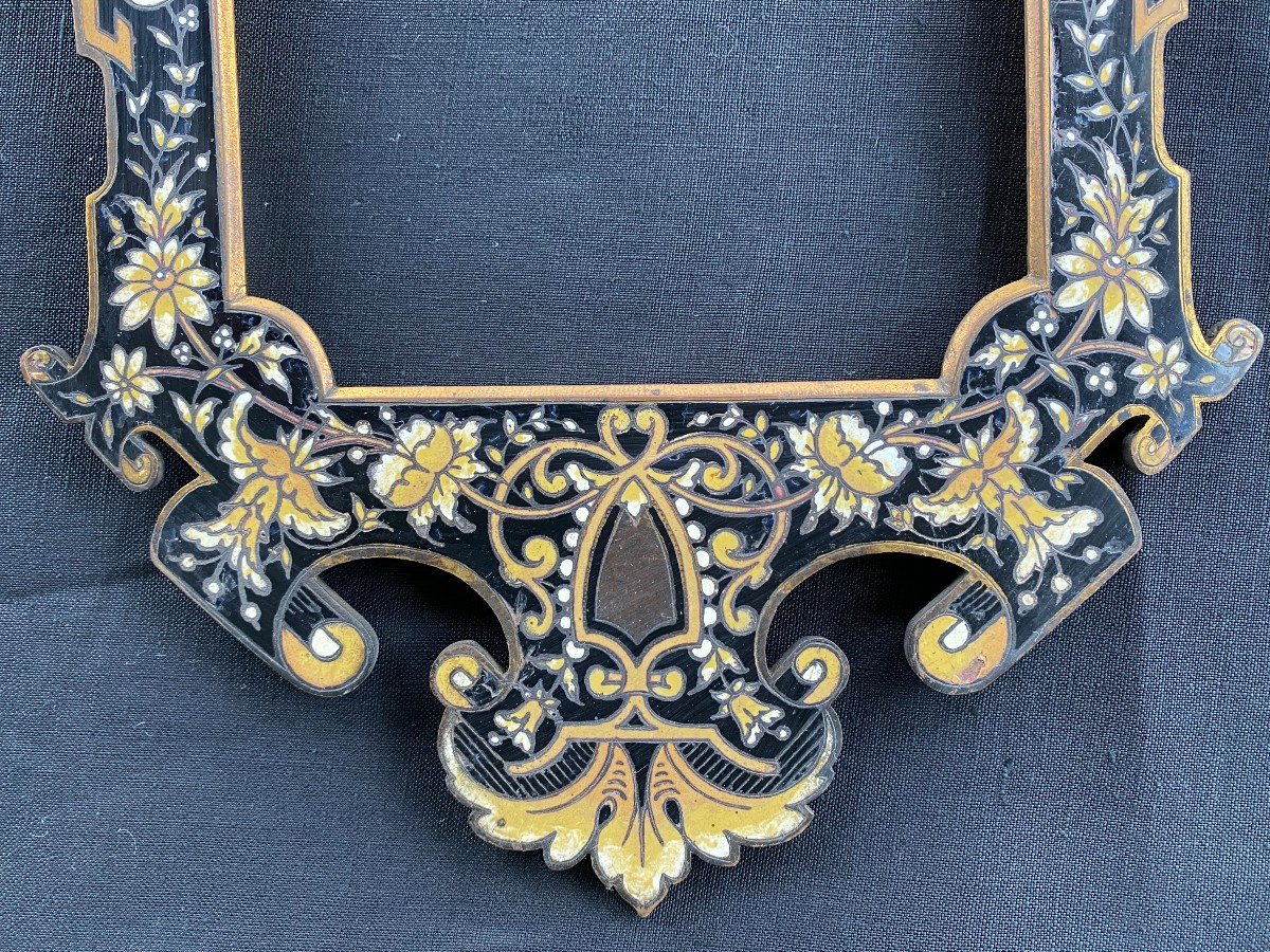 Napoleon III Enameled Cloisonne Frame In Bronze - 19th Century-photo-2