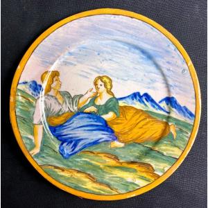 Castelli - Assiette En Faïence Italie - 18 Ième 