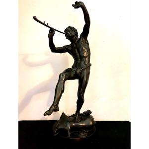 Bronze The Dancing Faun By Lequesne 20th