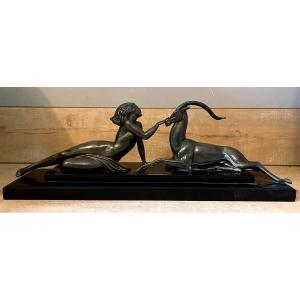 Fayral Art Deco Sculpture Model Seduction 20th