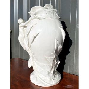 Italy Art Nouveau  - Vase En Porcelaine La Femme Aux Arômes - 