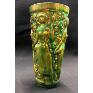 Zsolnay  (1829 - 1900) - Vase Irisé Art Déco 