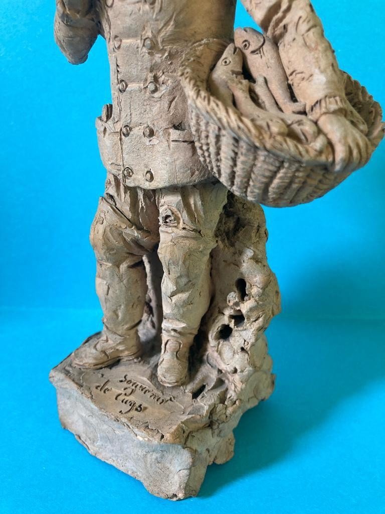 The Fisherman Terracotta Statuette Dieppe-photo-4