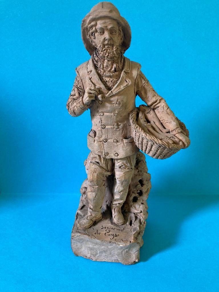 The Fisherman Terracotta Statuette Dieppe