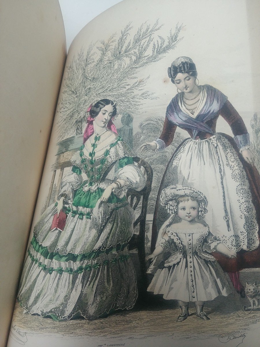 Recueil De 155  Gravures De Mode De 1844 à 1850 Livres Anciens-photo-3