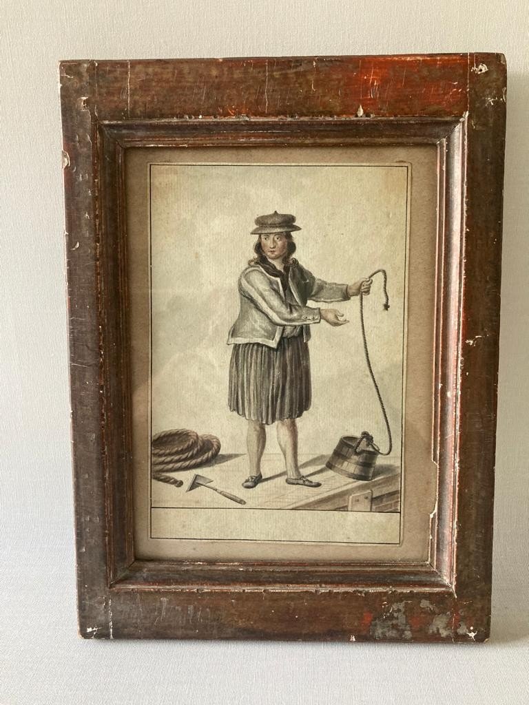 Gravure XVIIe Le Maçon Bâtisseur Anciens Métiers
