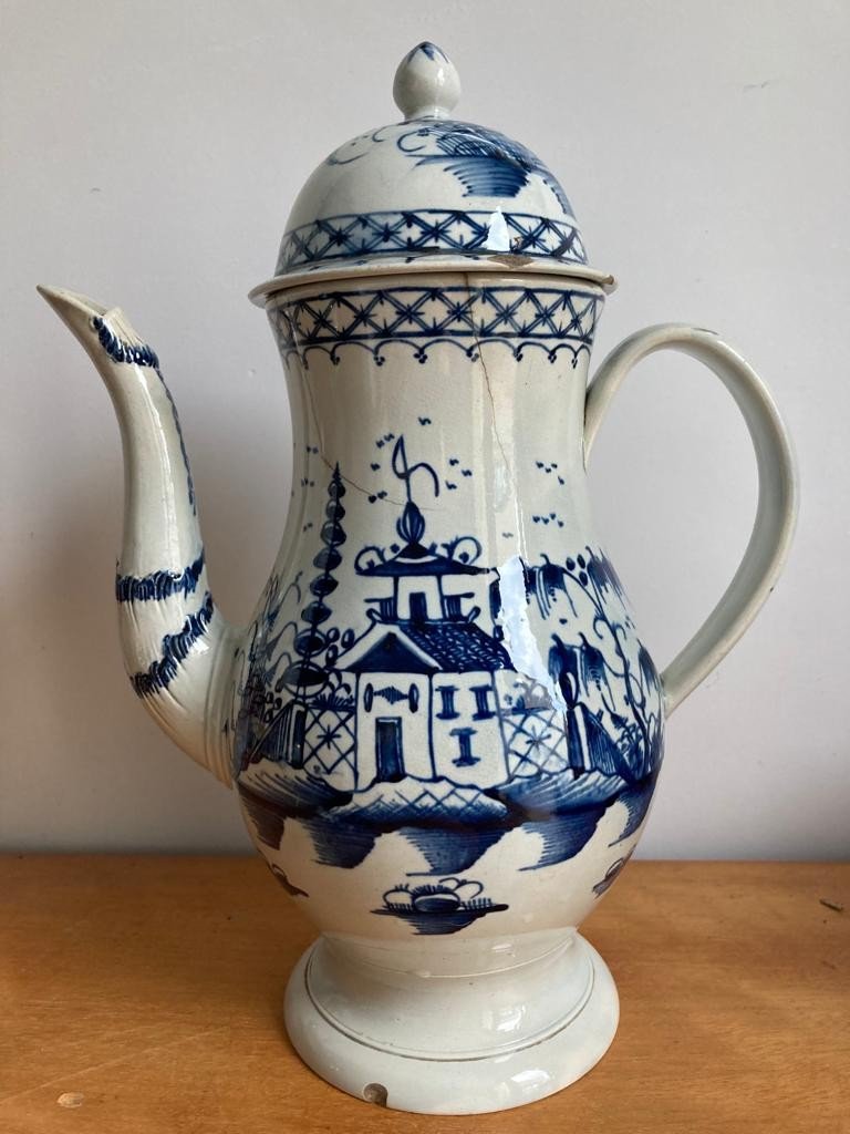 English Fine Earthenware Coffee Maker Leeds Or Wedgwood-photo-2