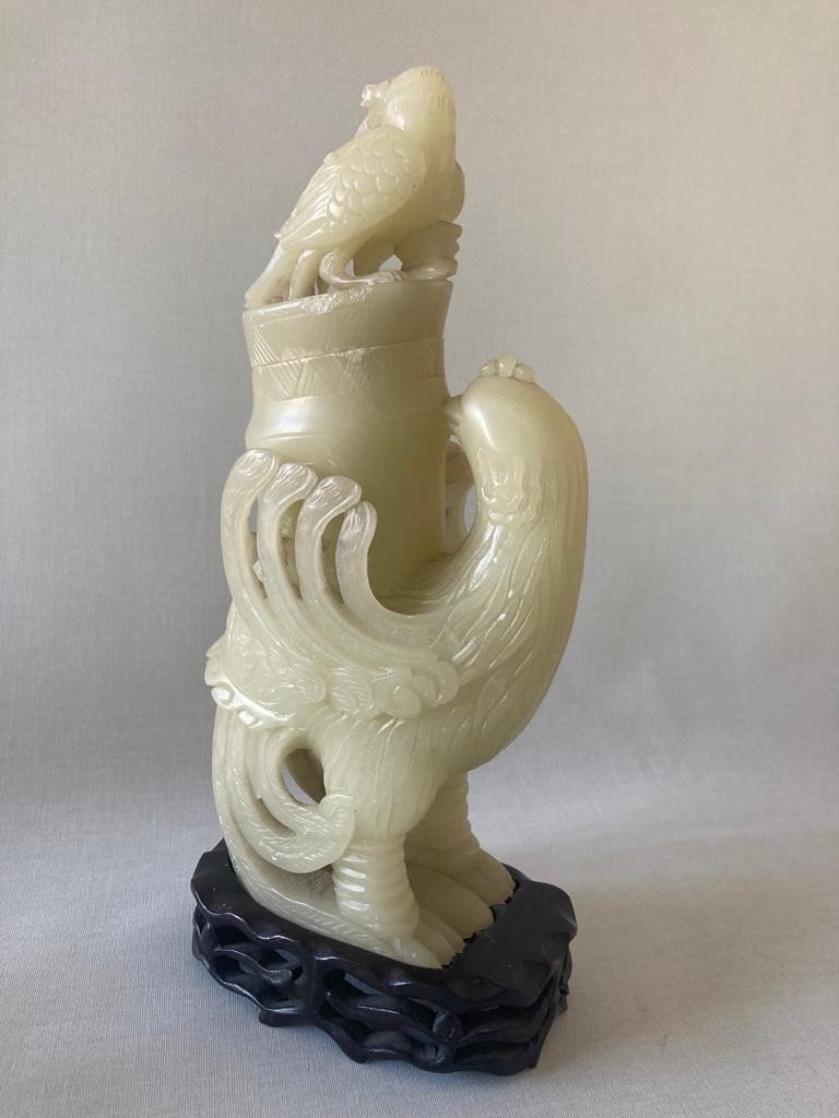 China Rooster Statuette Jade Sculpture-photo-2