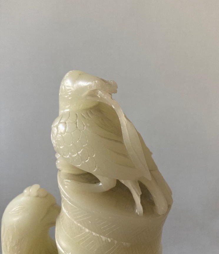 China Rooster Statuette Jade Sculpture-photo-1