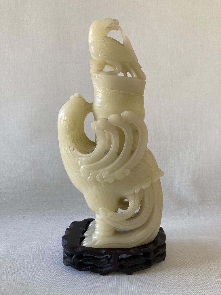 China Rooster Statuette Jade Sculpture-photo-2