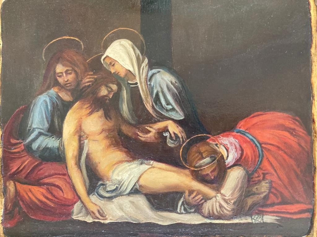 Peinture Descente De Croix Cadre Tabernacle-photo-2