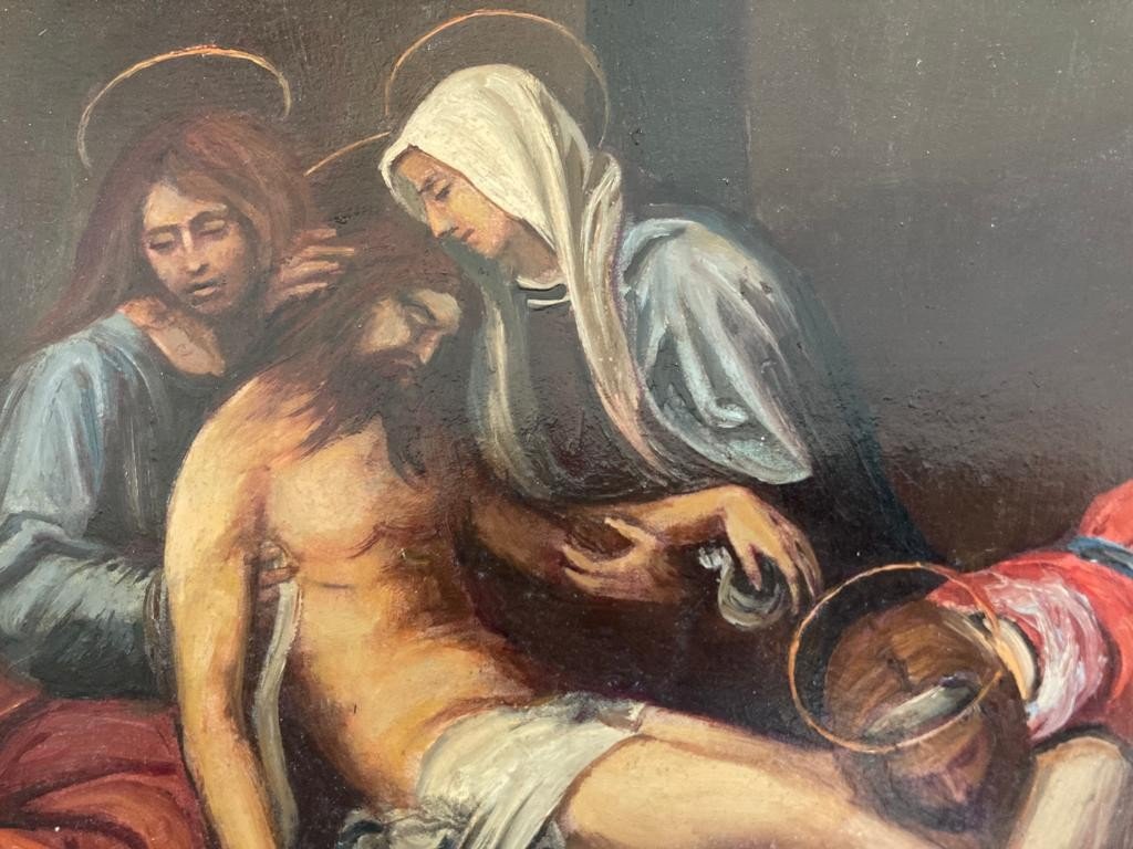 Peinture Descente De Croix Cadre Tabernacle-photo-3
