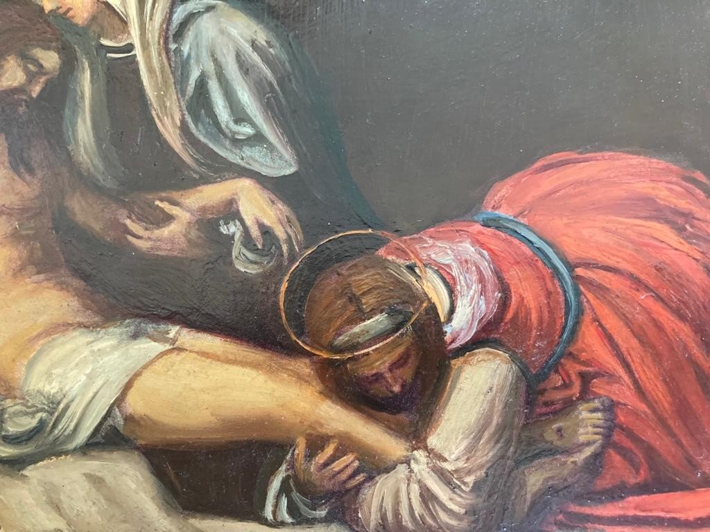 Peinture Descente De Croix Cadre Tabernacle-photo-2